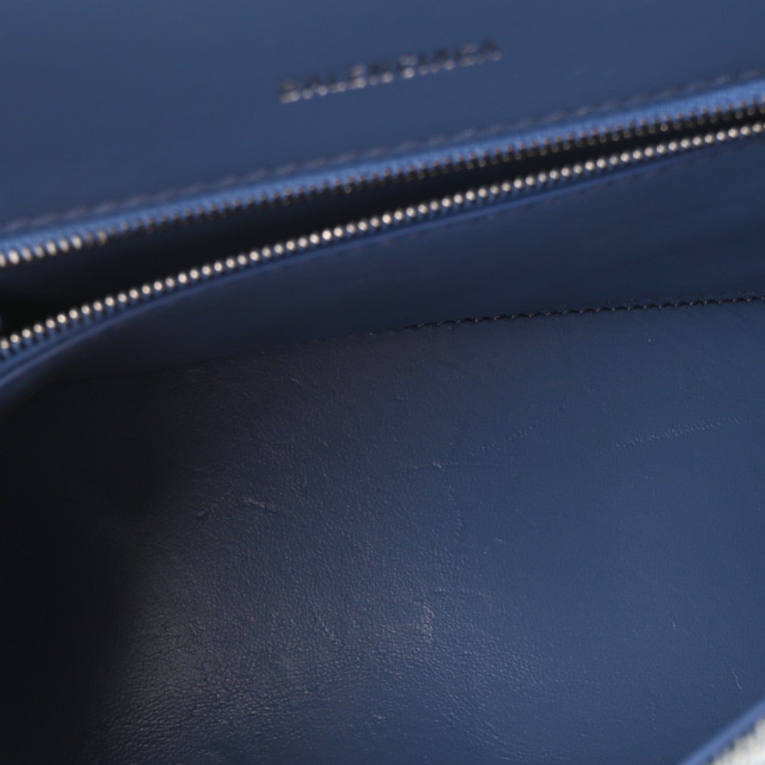 Balenciaga Denim BB Monogram Small Hourglass Top Handle Bag Blue 5 of 10