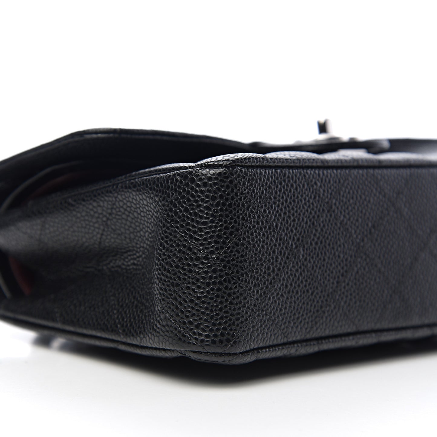 Caviar Quilted Small Double Flap Black
