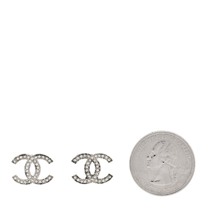 Chanel Crystal CC Earrings Gold 2 of 5