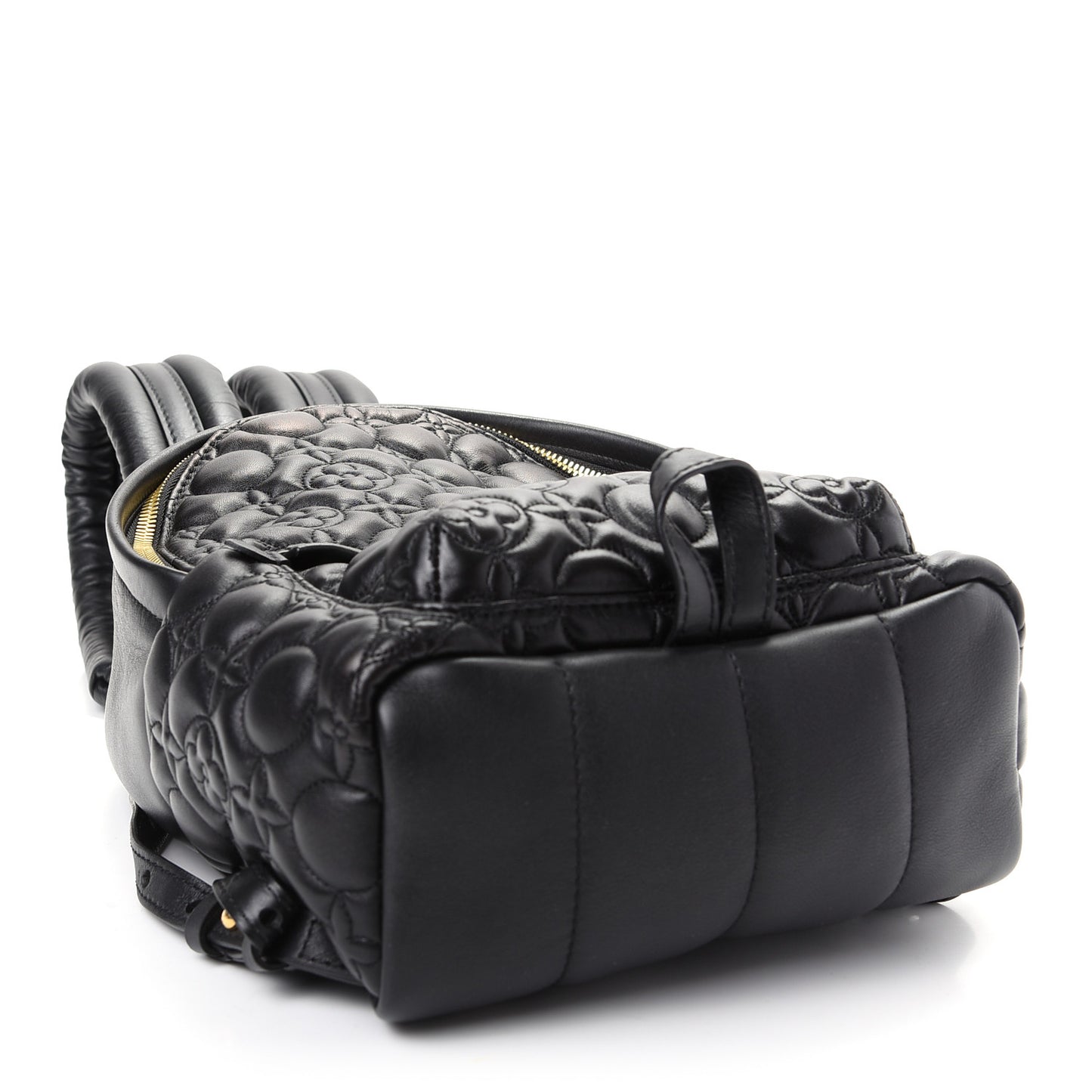 Lambskin Flower Quilted Palm Springs Backpack PM Black