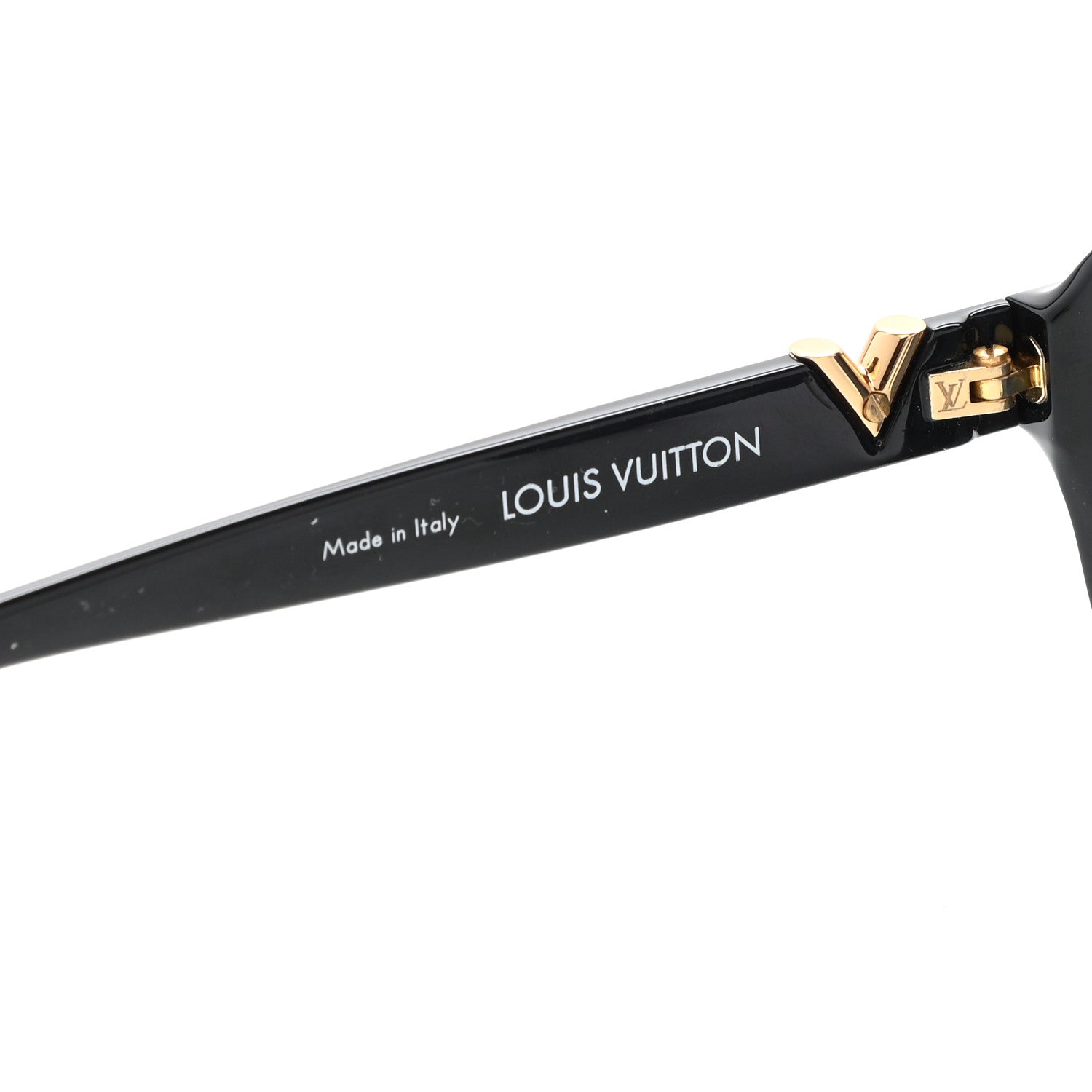 Louis Vuitton Acetate Aviator Serpico Studded Sunglasses Z2357E Black 5 of 9