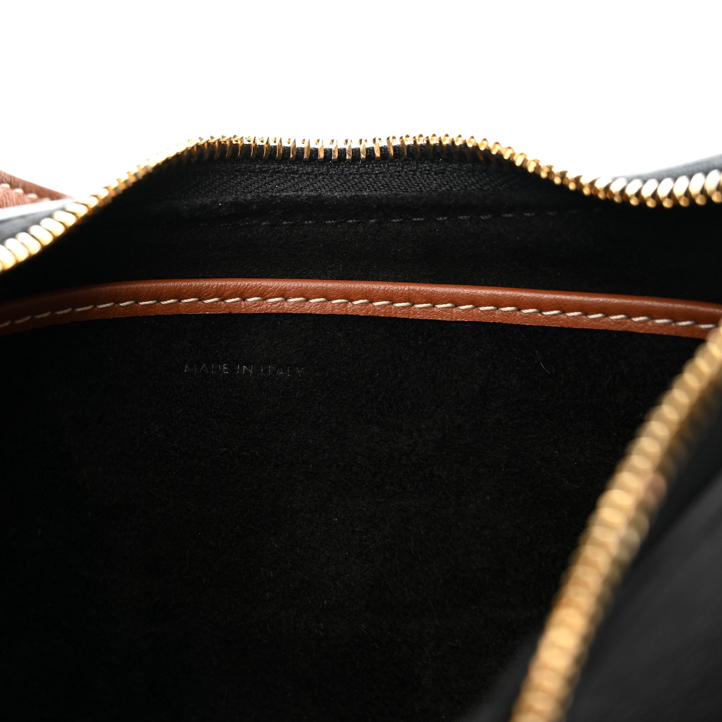 Smooth Calfskin Medium Strap Ava Shoulder Bag Black Tan