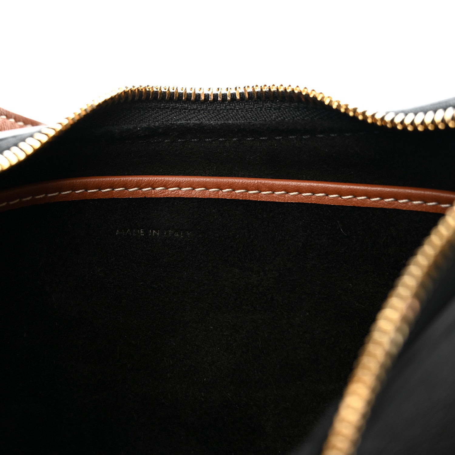 Celine Smooth Calfskin Medium Strap Ava Shoulder Bag Black Tan 7 of 12