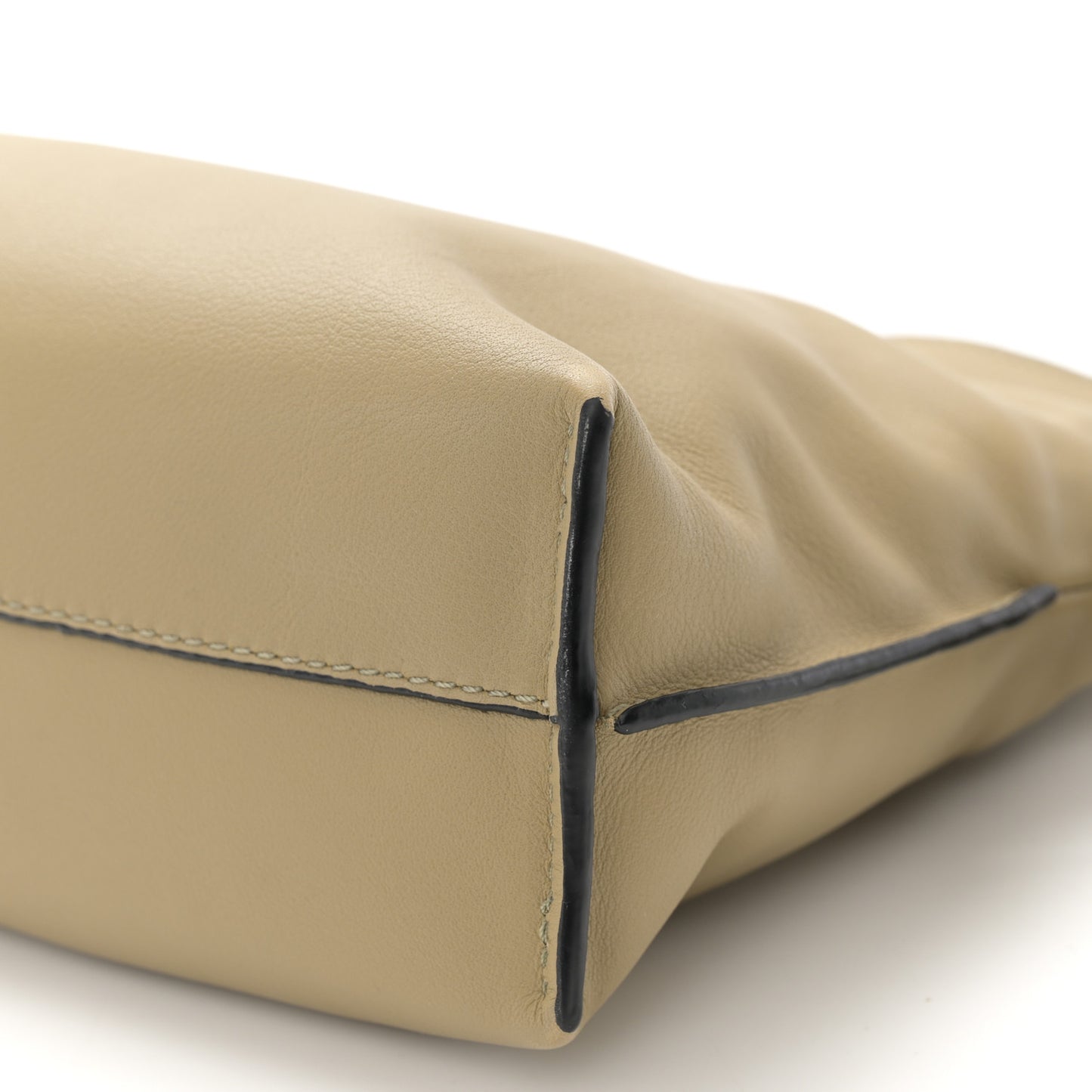 Calfskin Mini Flamenco Knot Clutch Clay Green