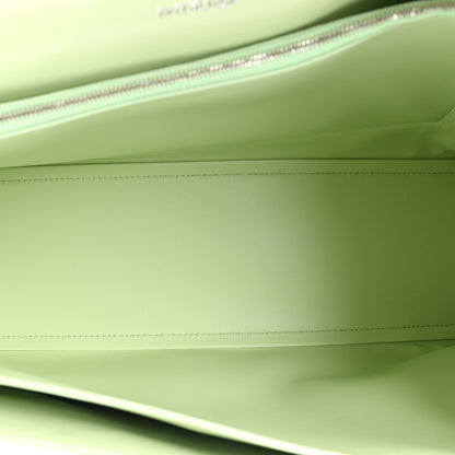 Balenciaga Shiny Paper Calfskin Floral Printed Large Crush Sling Bag Green 6 of 17