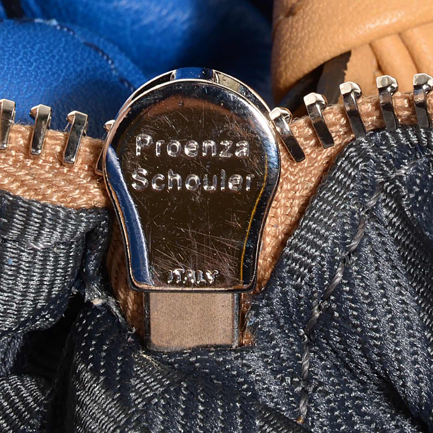 Proenza Schouler Leather Double Sided PS Courier Bag Blue Honey 7 of 8