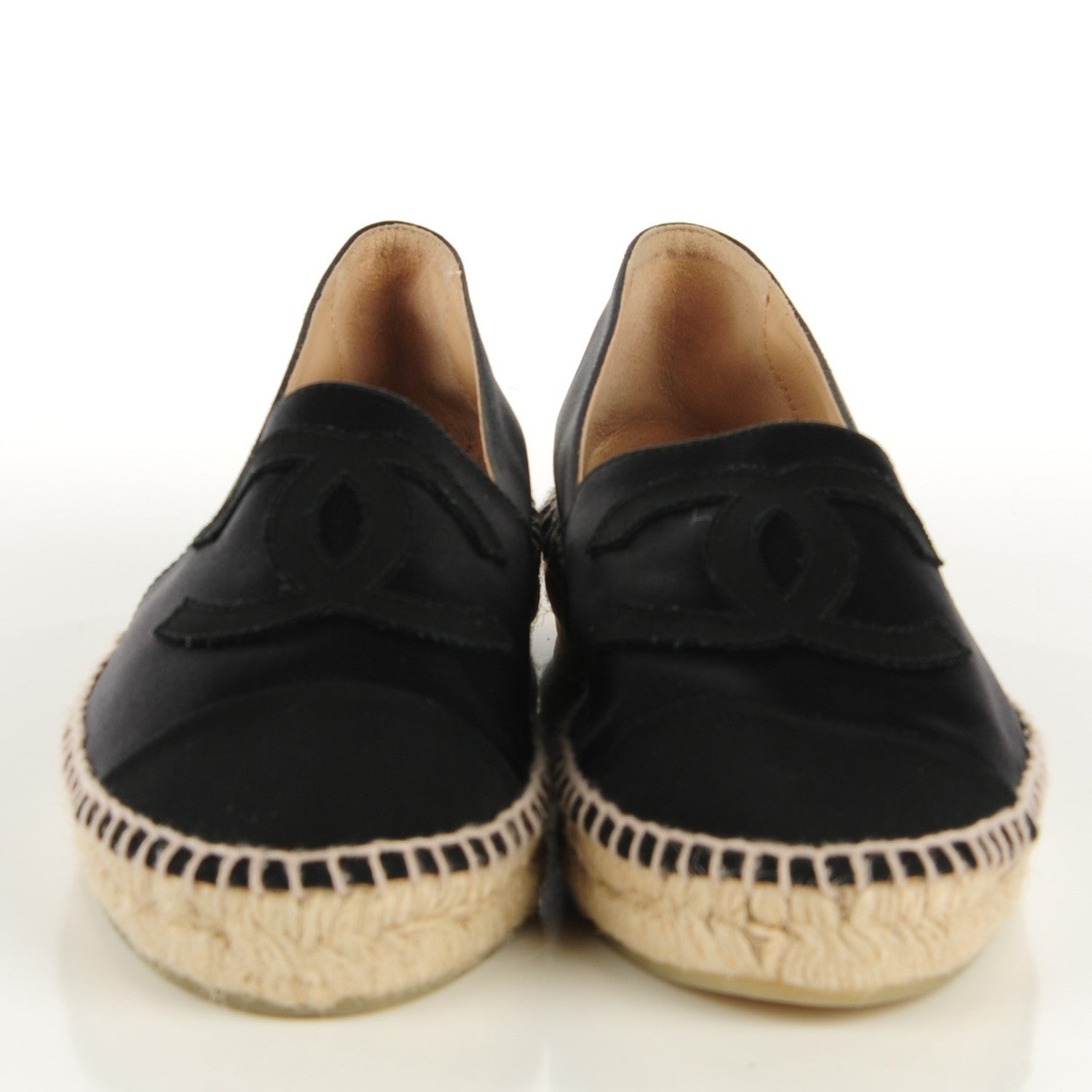 Chanel Satin CC Espadrilles 39 Black 2 of 8