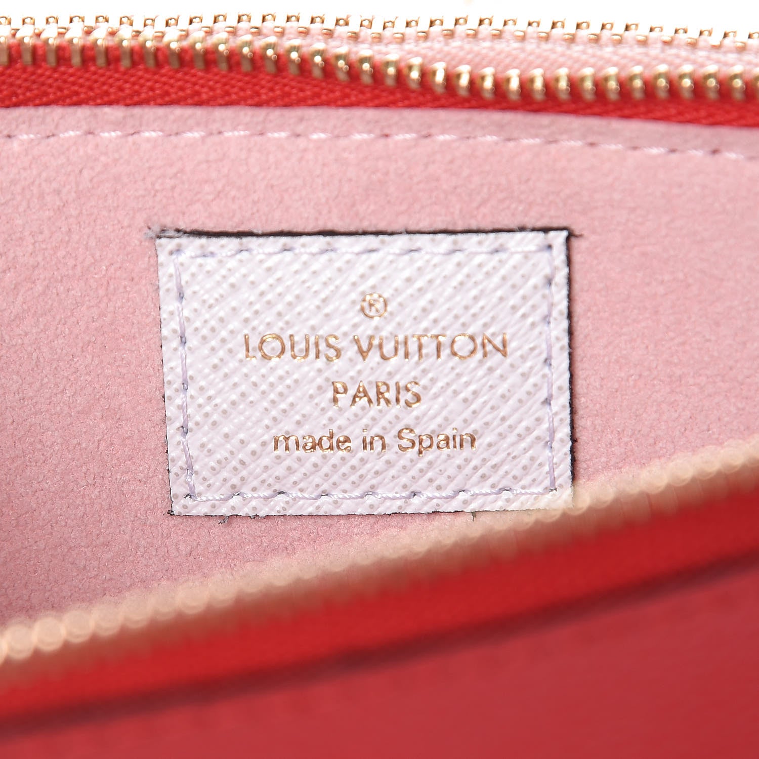 Louis Vuitton Monogram Giant Double Zip Pochette Rouge 6 of 8