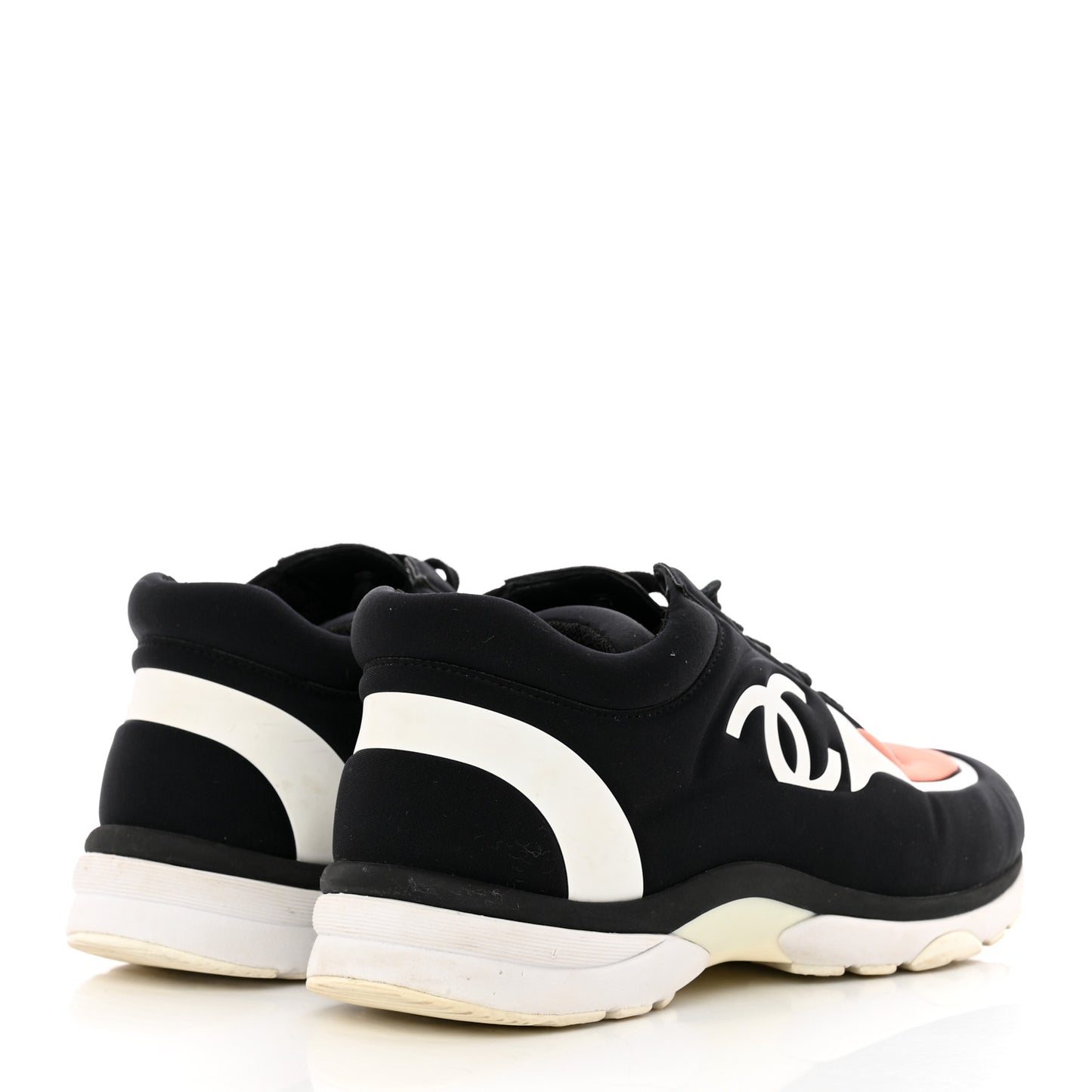 Lycra Fabric Womens CC Sneakers 38 Black White Pink