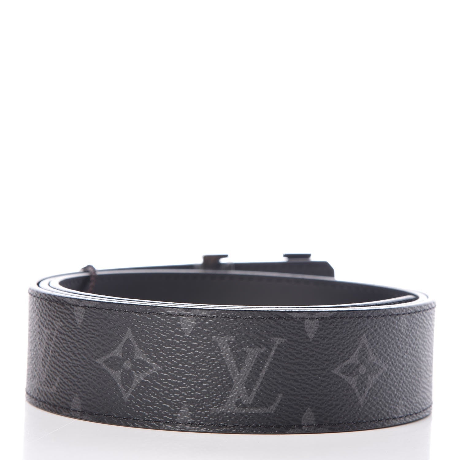 Louis Vuitton Monogram Eclipse Taigarama 40mm LV Initiales Reversible Belt 100 40 Black 4 of 8