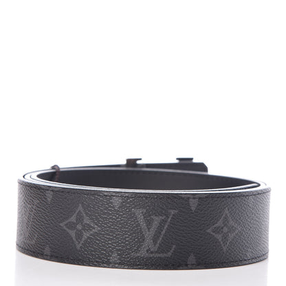 Louis Vuitton Monogram Eclipse Taigarama 40mm LV Initiales Reversible Belt 100 40 Black 4 of 8