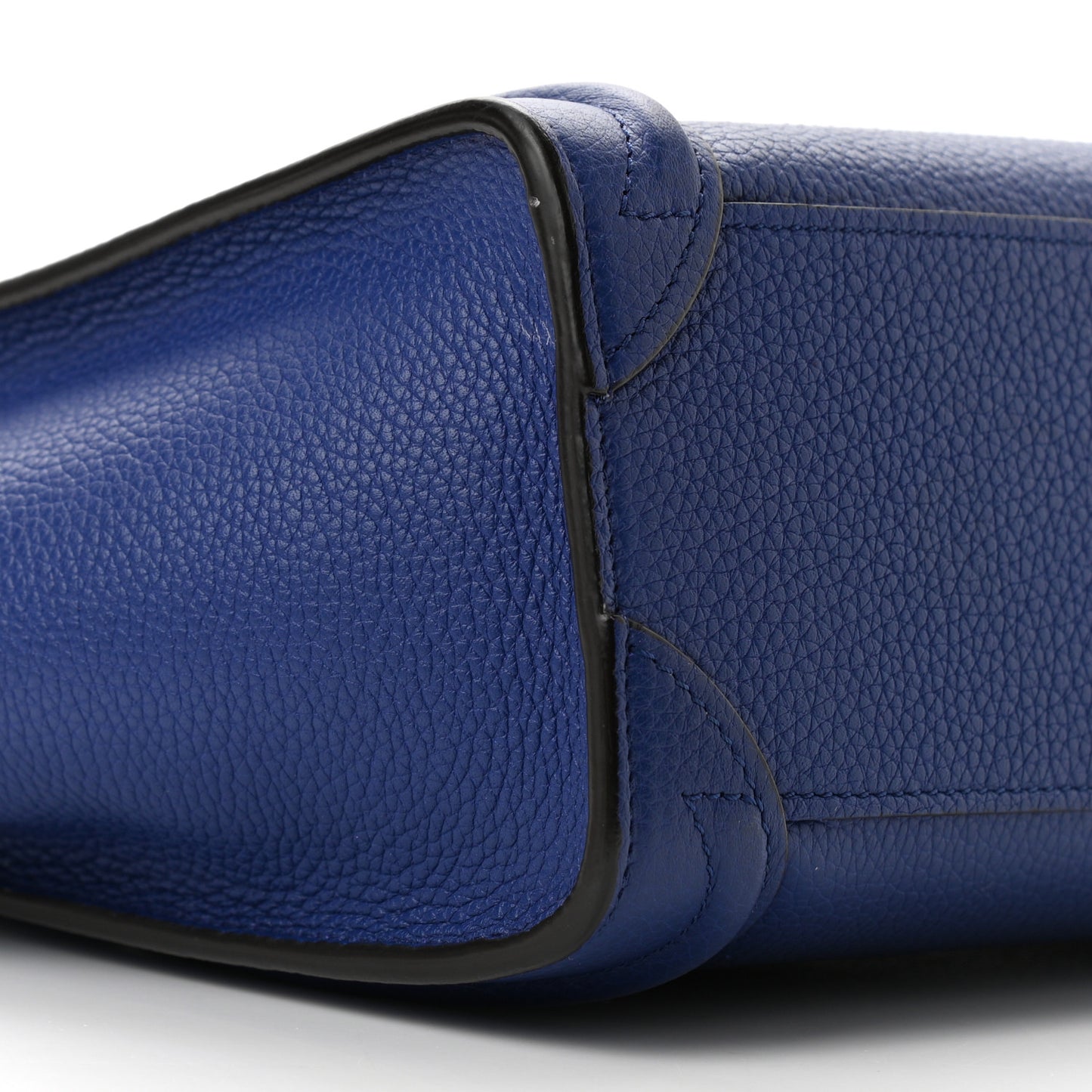 Drummed Calfskin Nano Luggage Indigo