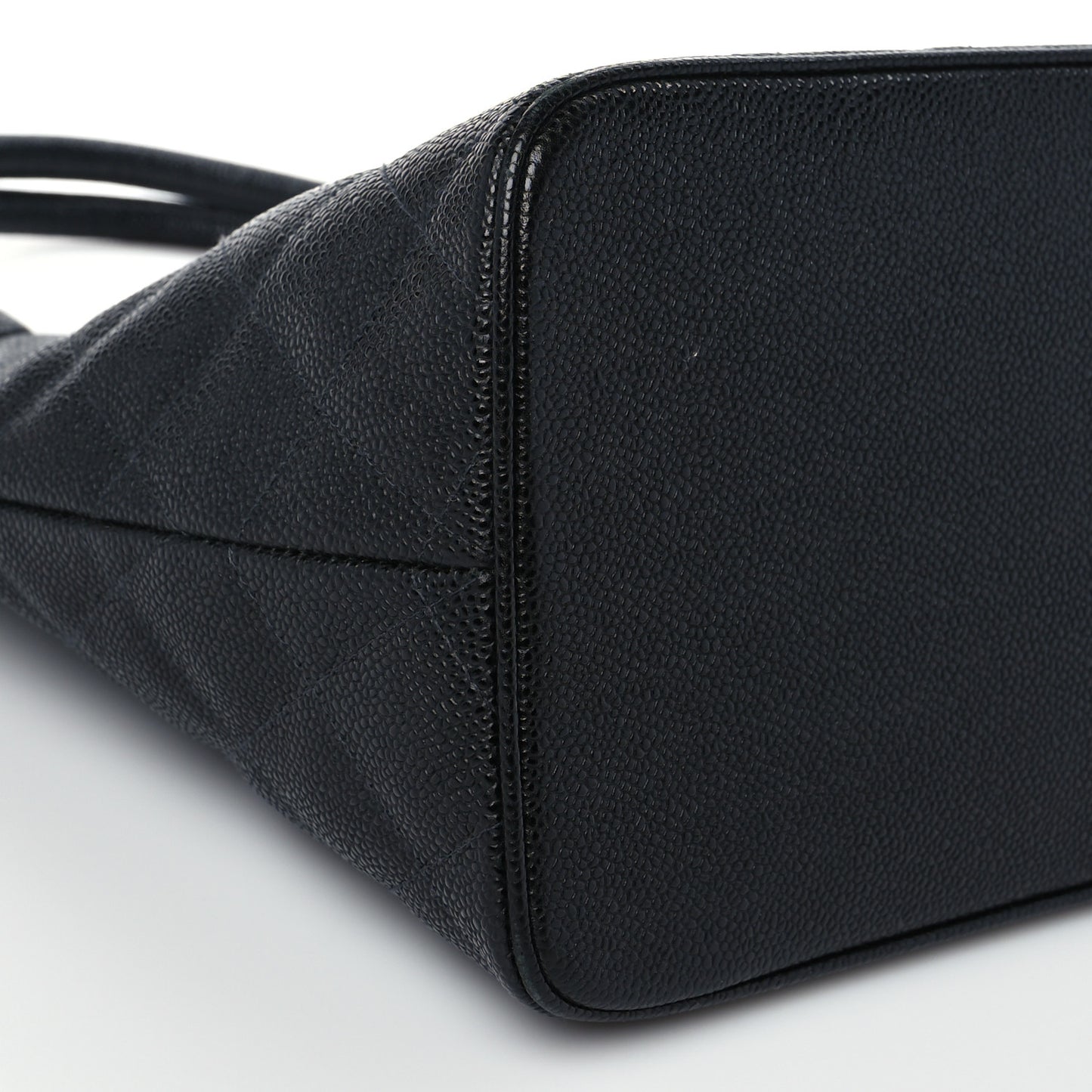 Caviar Quilted Medallion Tote Black