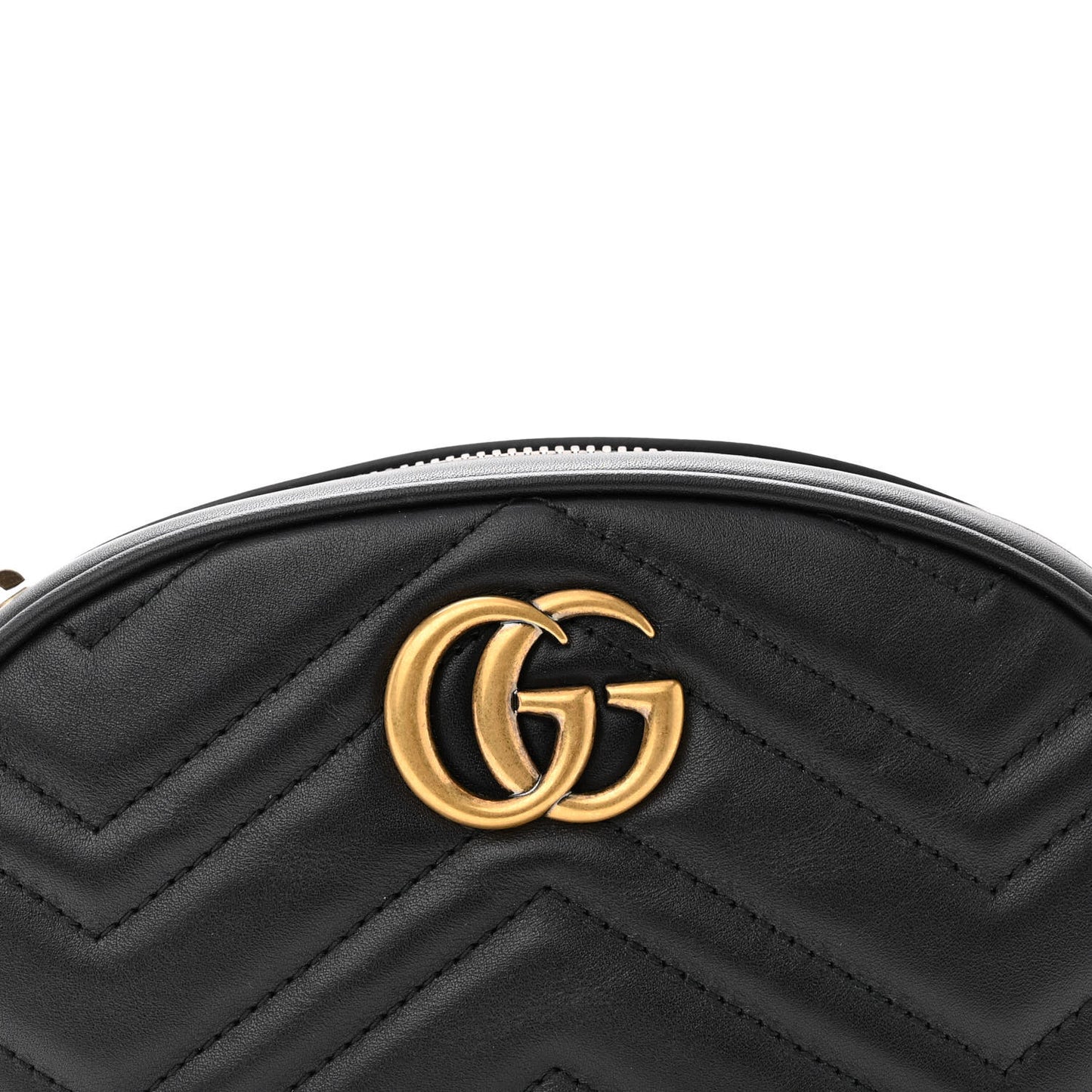 Calfskin Matelasse GG Marmont Belt Bag 85 34 Black