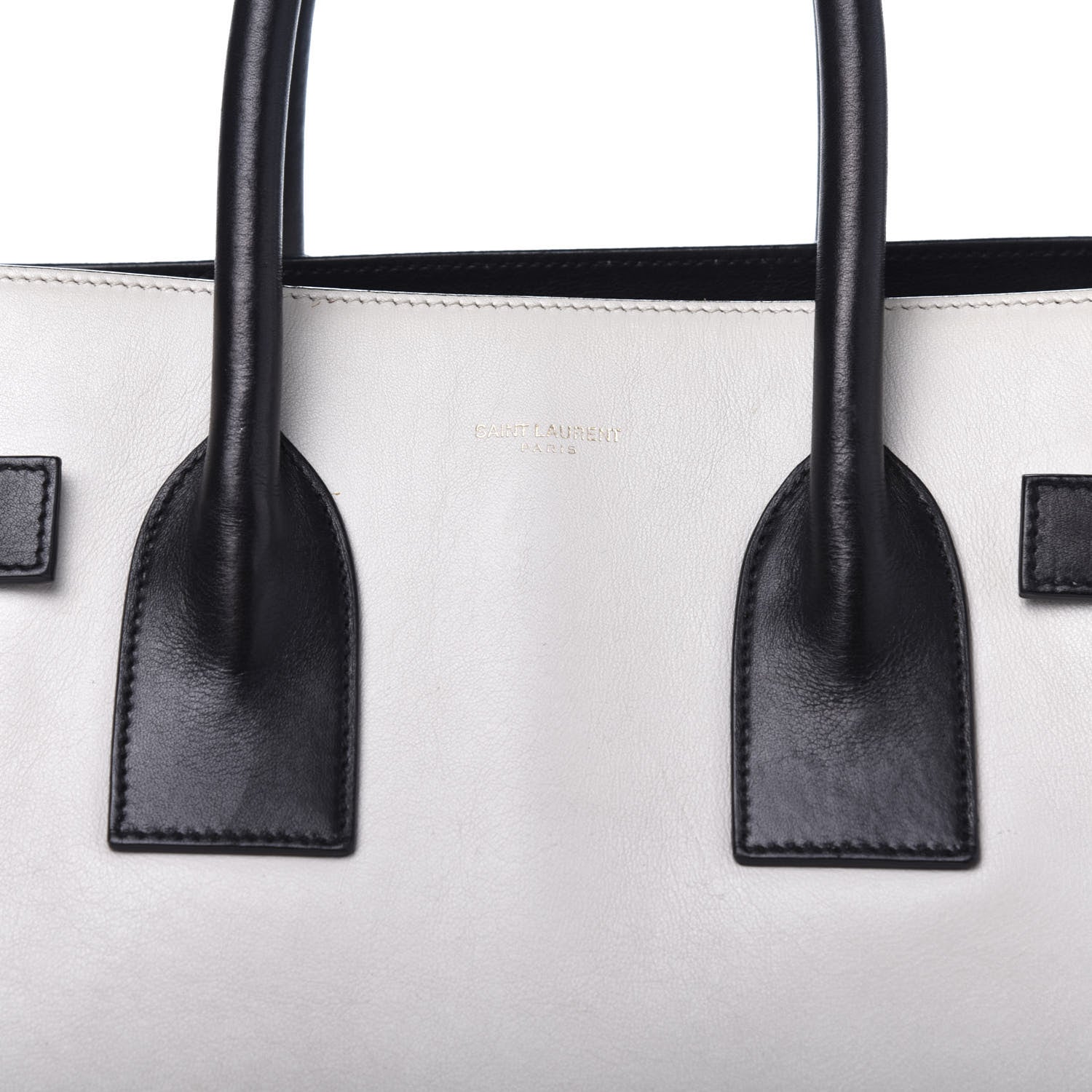 Saint Laurent Calfskin Small Sac De Jour White Black 16 of 18