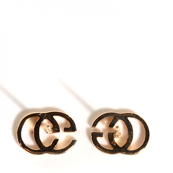 18K Yellow Gold GG Tissue Stud Earrings
