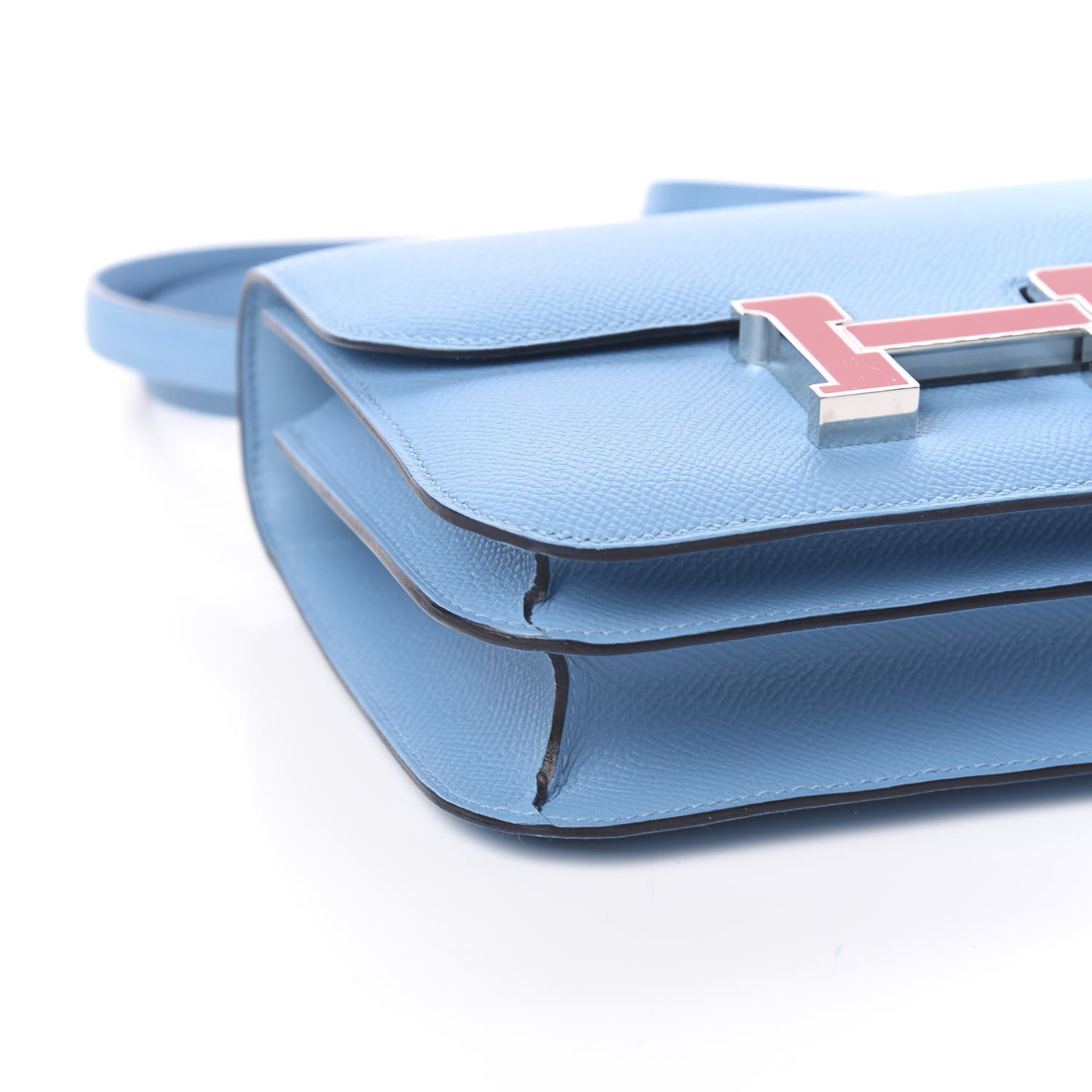 Hermes Epsom Constance 18 Bleu Du Nord Rouge De Coeur 7 of 9