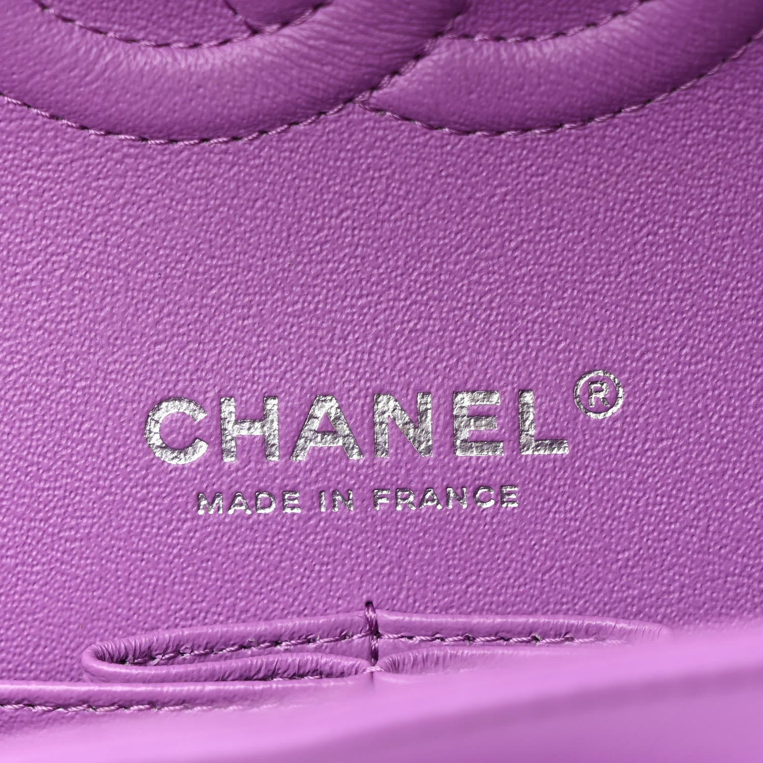 Chanel Lambskin Quilted Medium Double Flap Purple 6 of 12