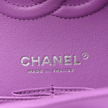 Chanel Lambskin Quilted Medium Double Flap Purple 6 of 12