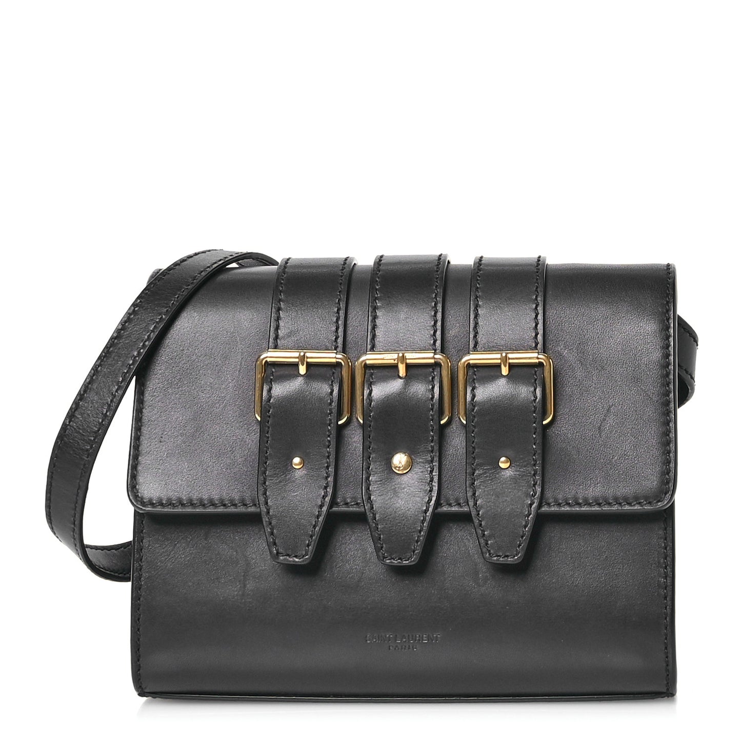 Smooth Calfskin Nico Shoulder Bag Black