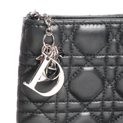 Christian Dior Lambskin Cannage Lady Dior Convertible Clutch Black 7 of 7