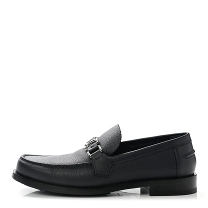 Louis Vuitton Calfskin Mens Major Loafers 7 Navy Blue 1 of 9