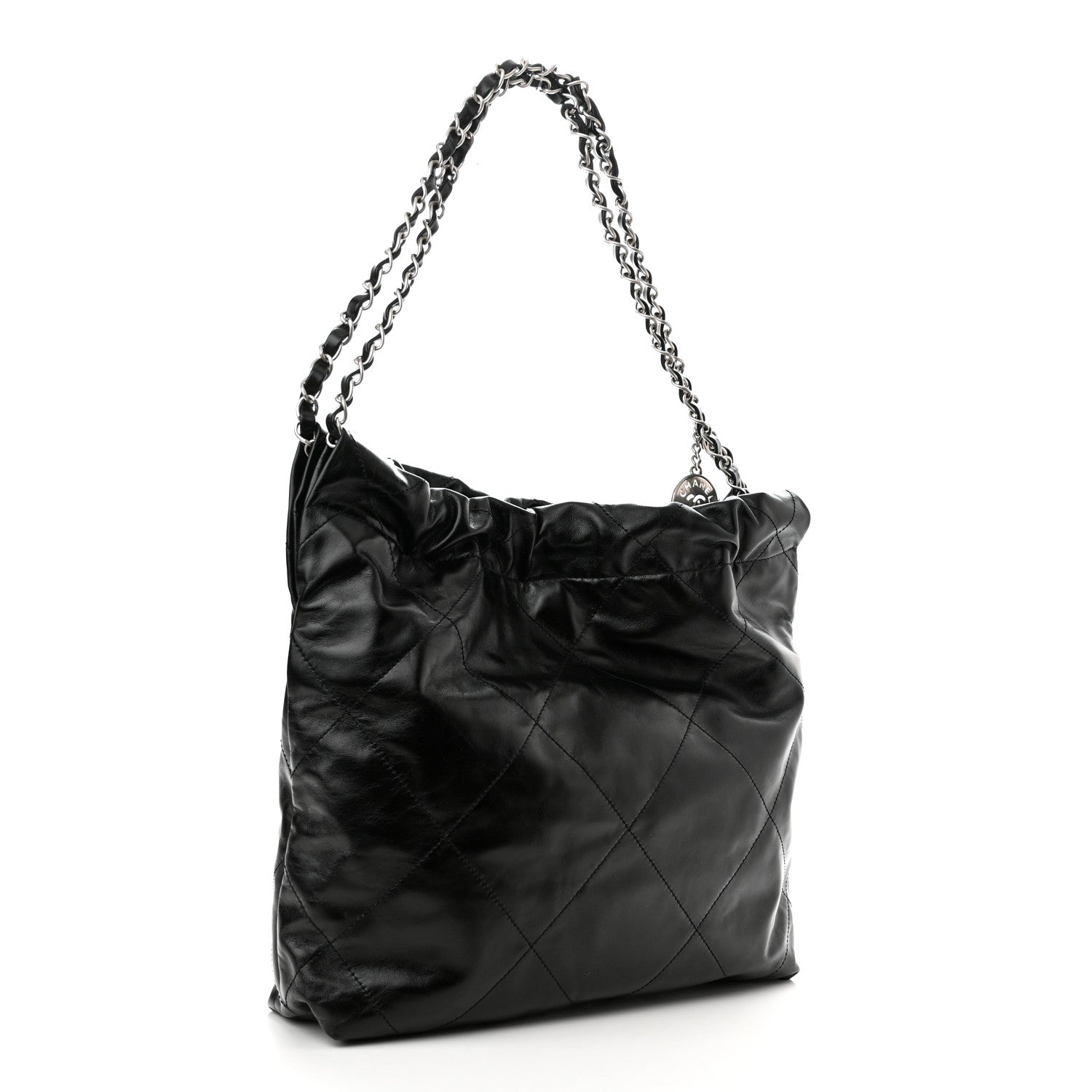 Chanel Shiny Calfskin Quilted Chanel 22 Black 4 of 12