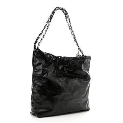 Chanel Shiny Calfskin Quilted Chanel 22 Black 4 of 12
