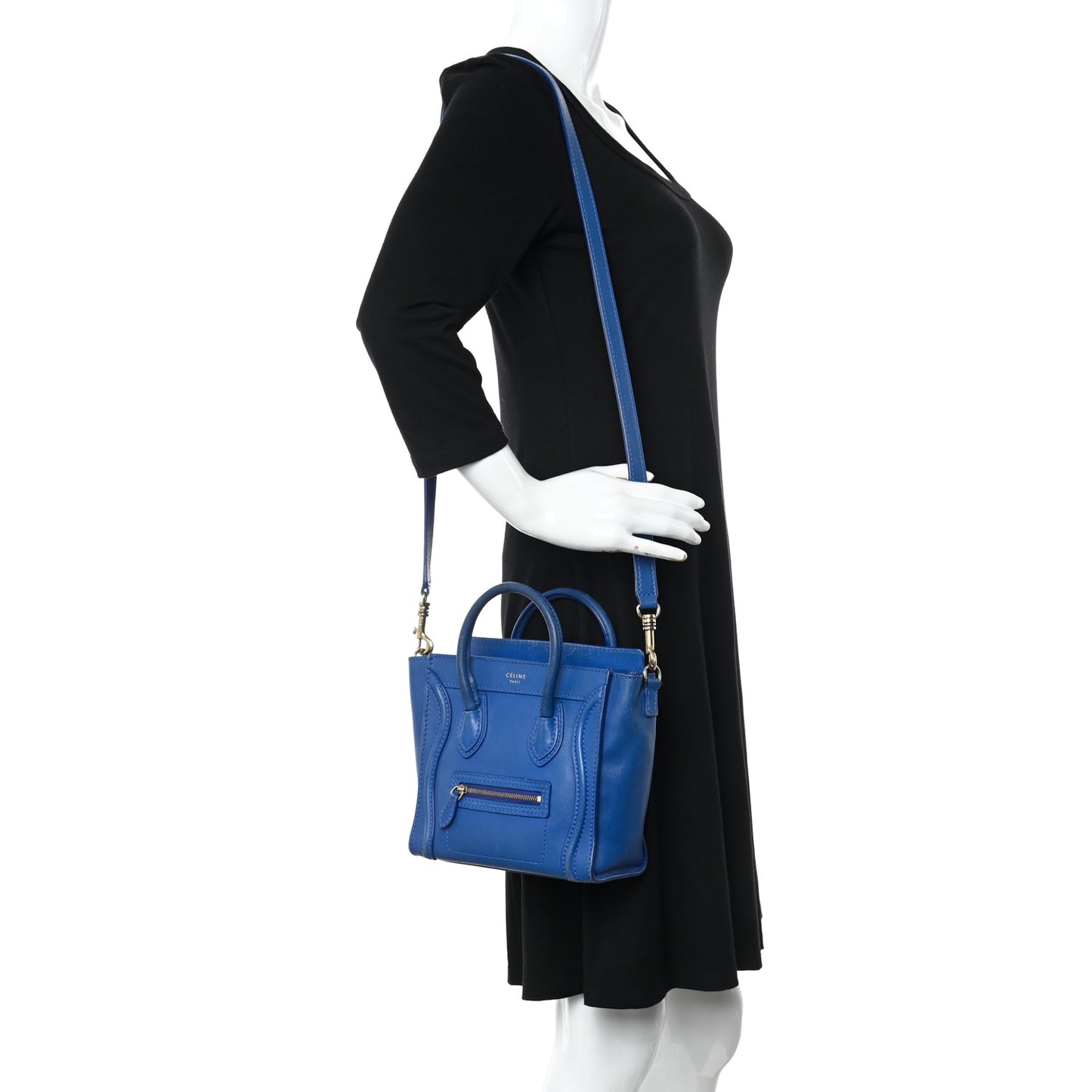 Smooth Calfskin Nano Luggage Royal Blue