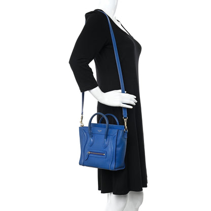 Celine Smooth Calfskin Nano Luggage Royal Blue 2 of 16