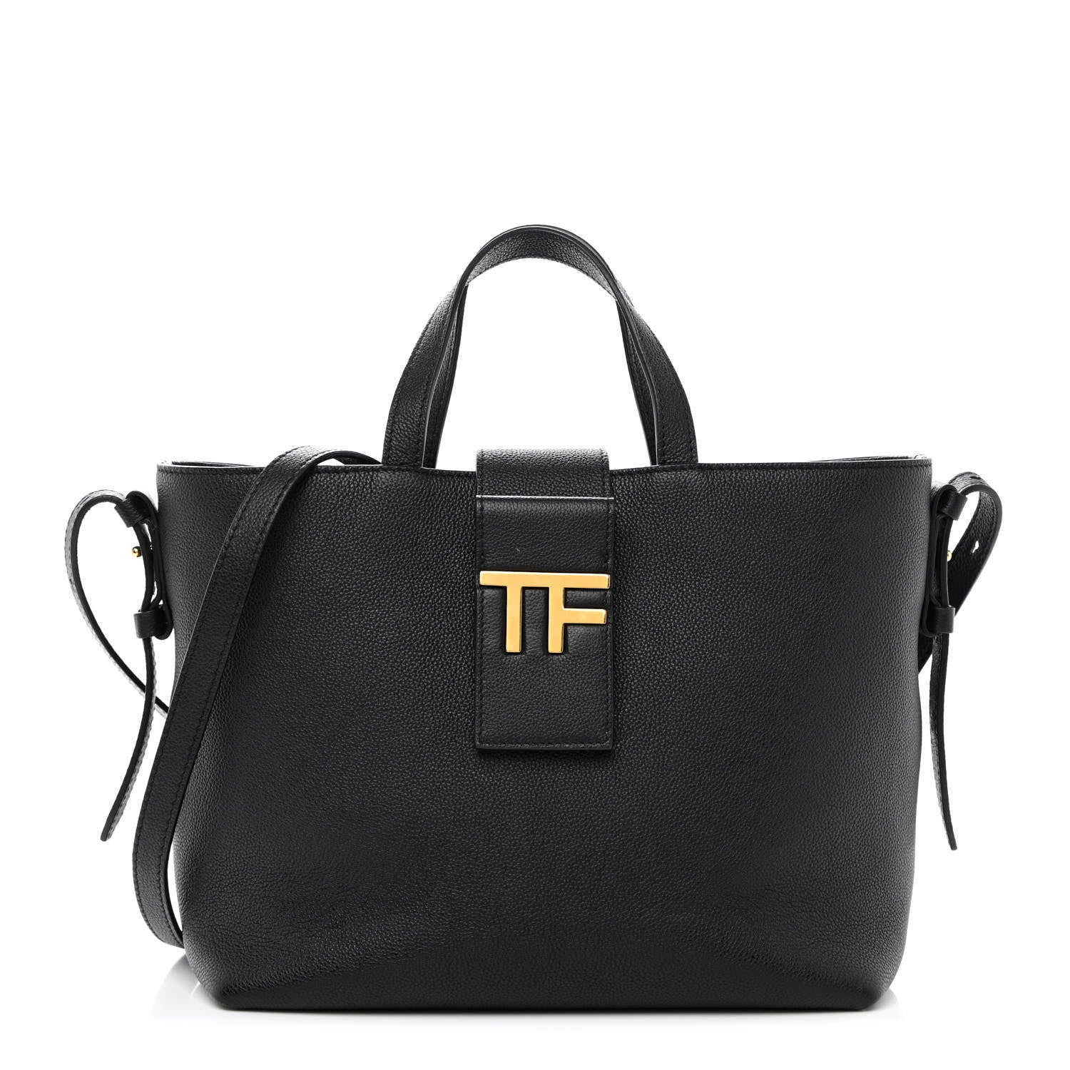 Tom Ford Grained Calfskin Mini TF East West Tote Black 1 of 15