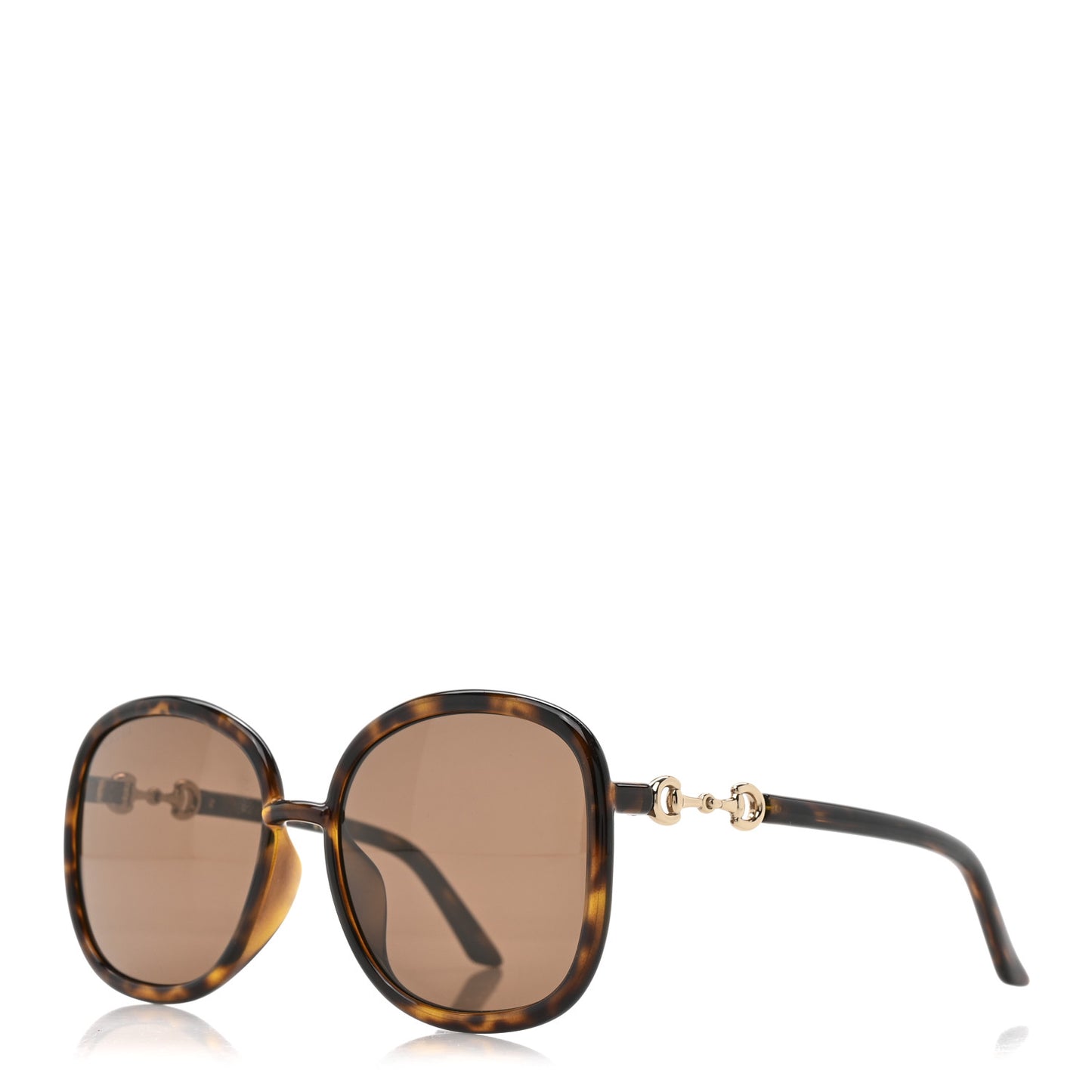 Horsebit Square Frame Sunglasses GG0892SA Tortoise