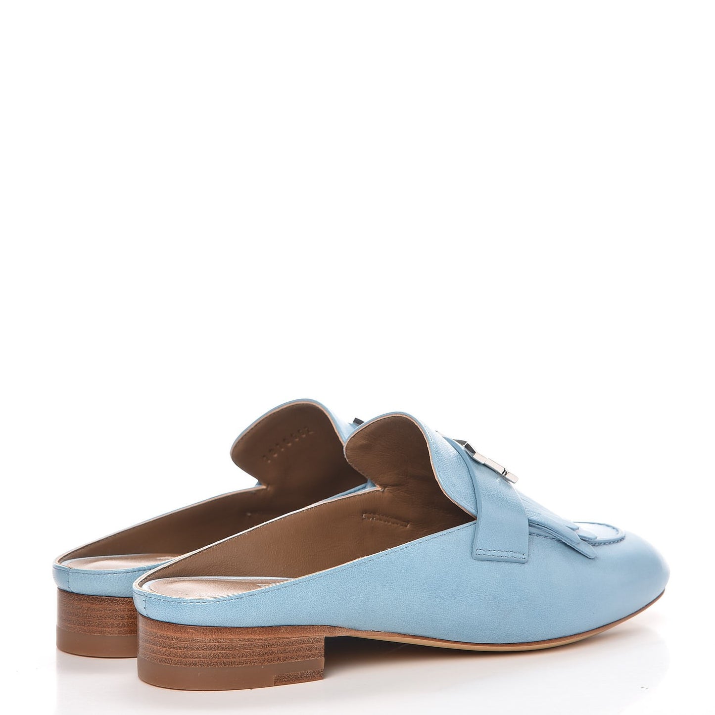 Goatskin Rivoli Mules 35 Bleu Ciel