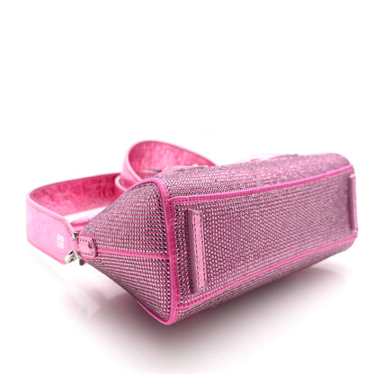 Givenchy Lambskin Satin Strass Mini Antigona Stretch Neon Pink 4 of 9