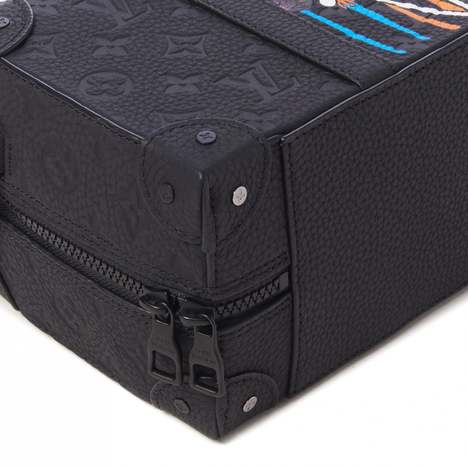 Louis Vuitton Taurillon Monogram Cartoon LV Friends Speedy Soft Trunk Black 5 of 8