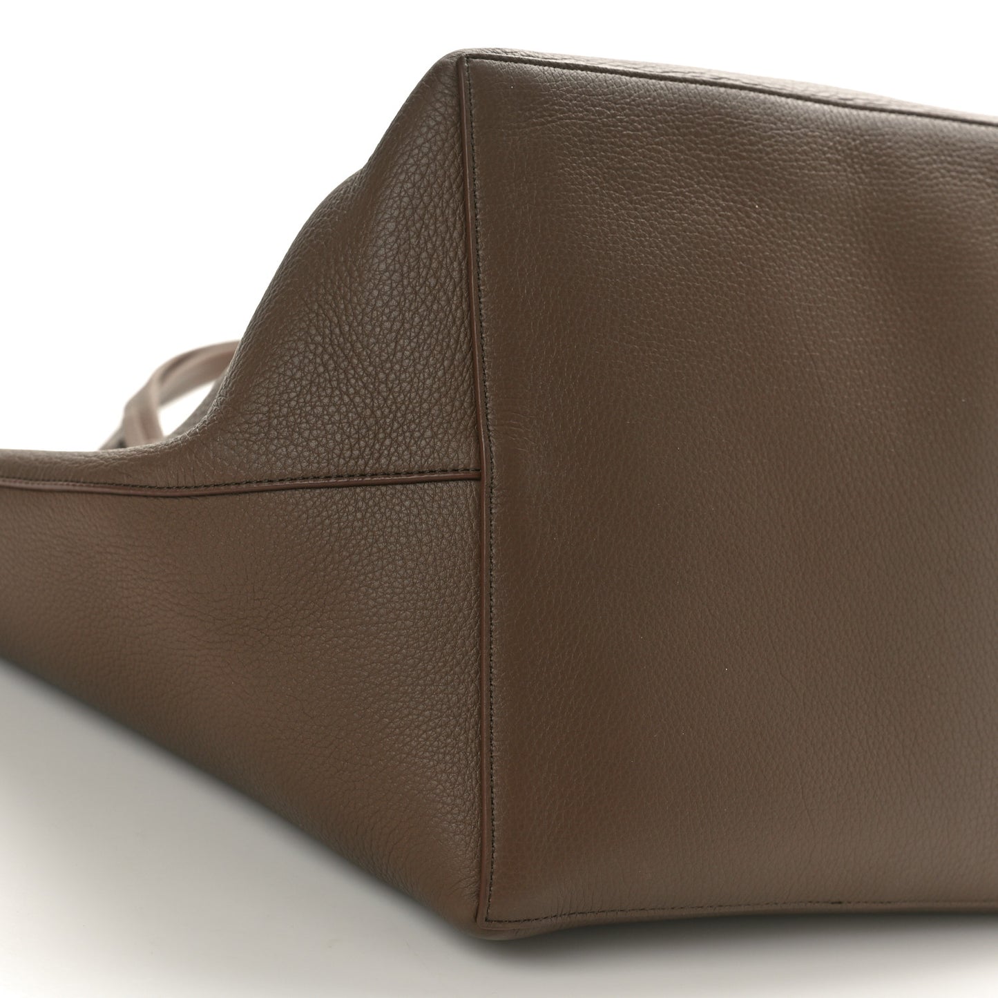 Grained Calfskin Park Tote Three Dark Taupe