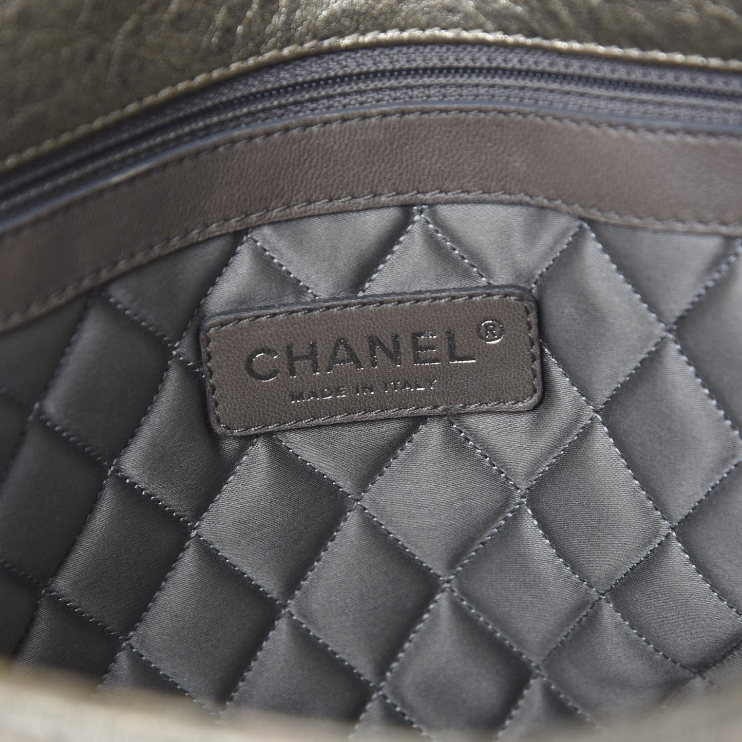 Distressed Metallic Lambskin Quilted Le Marais Ligne Flap Gold