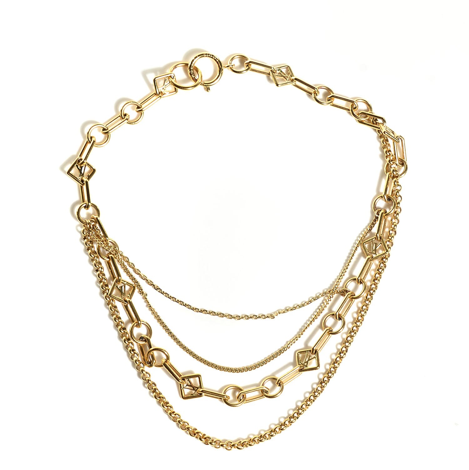Louis Vuitton Collier Vegas Chain Necklace Gold 1 of 5