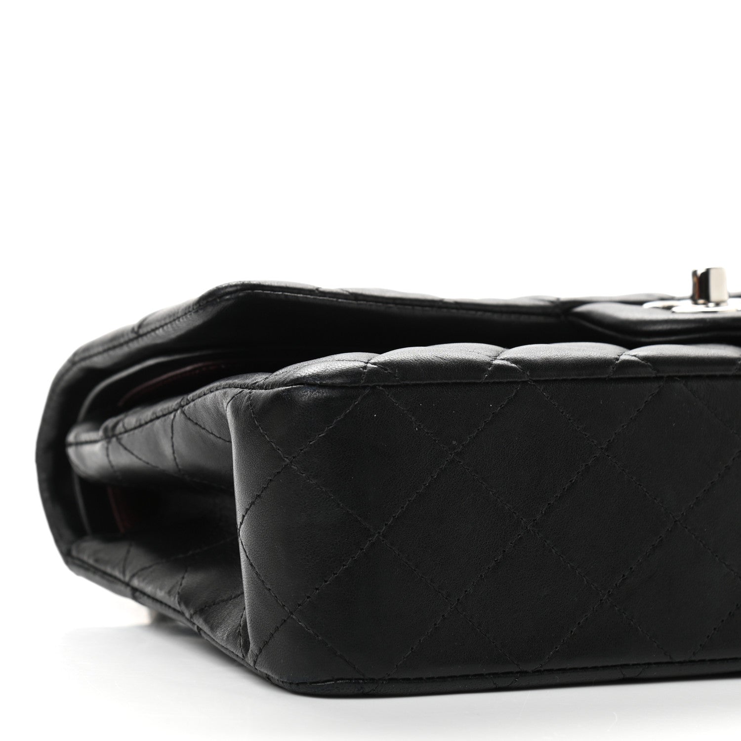 Chanel Lambskin Quilted Medium Double Flap Black 12 of 15