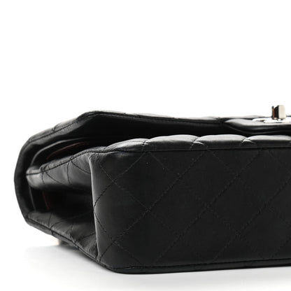 Chanel Lambskin Quilted Medium Double Flap Black 12 of 15