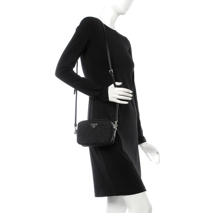 Prada Nylon Tessuto Impuntu Quilted Crossbody Bag Black 2 of 7