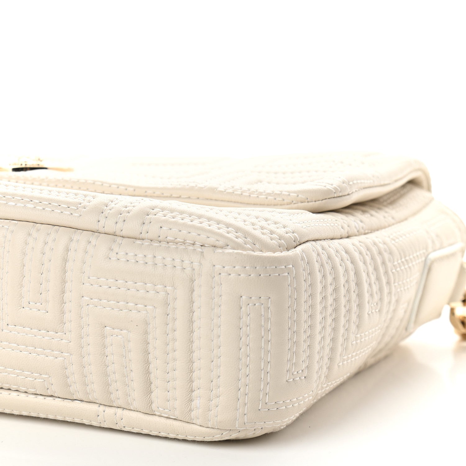 Versace Calfskin Icon Quilted Flap White 8 of 8