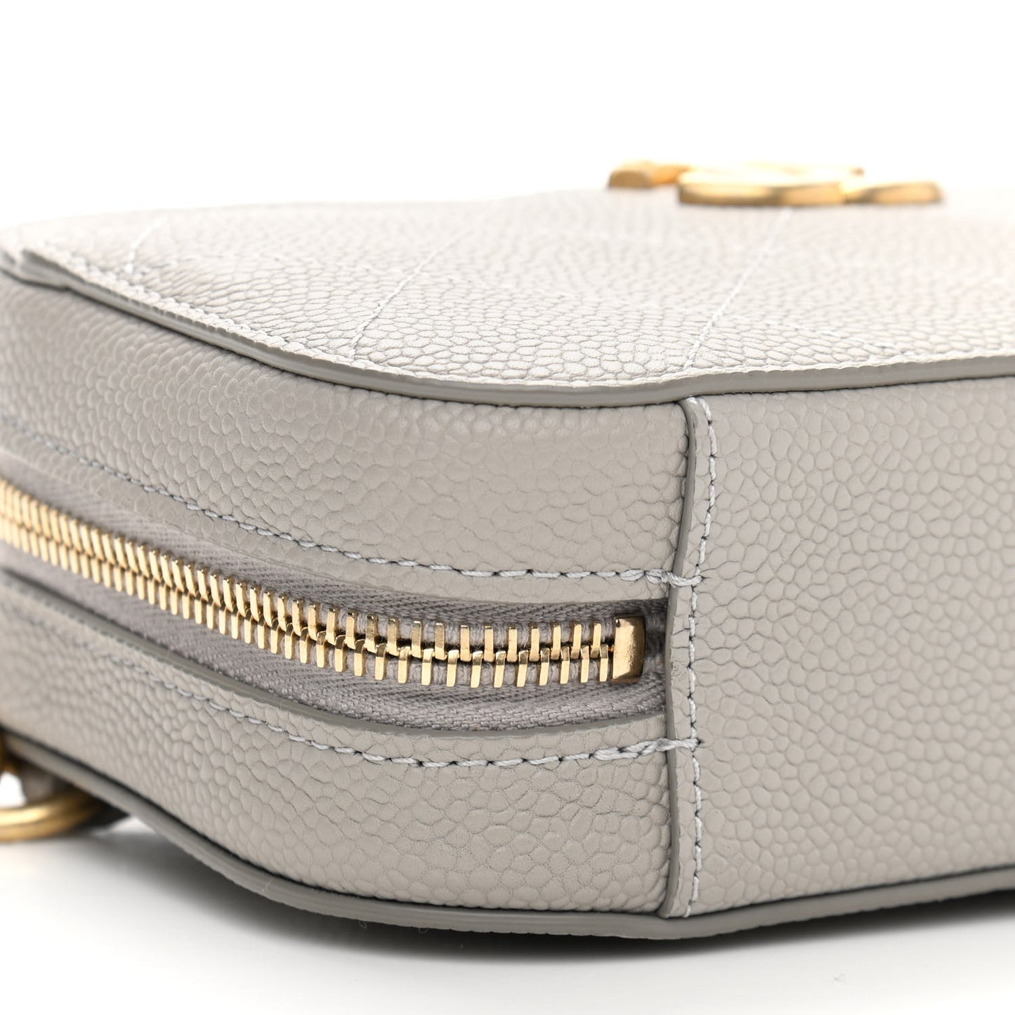 Caviar Stitched Waist Bag Light Grey