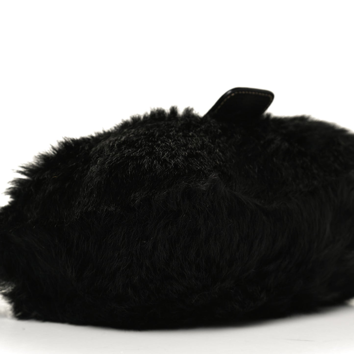 Eco Lapin Faux Fur Buckle Hobo Black