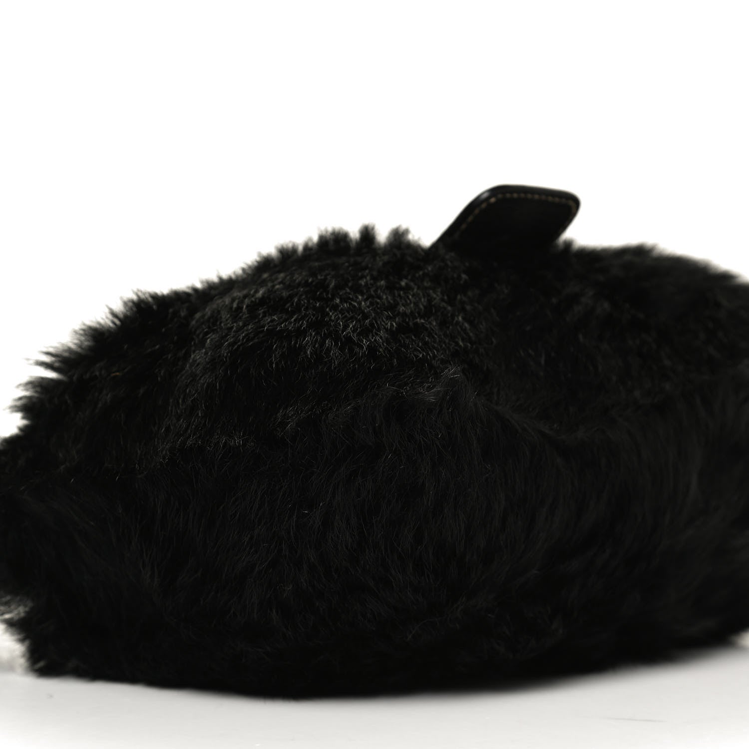 Prada Eco Lapin Faux Fur Buckle Hobo Black 9 of 10