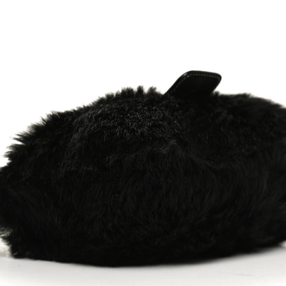 Prada Eco Lapin Faux Fur Buckle Hobo Black 9 of 10