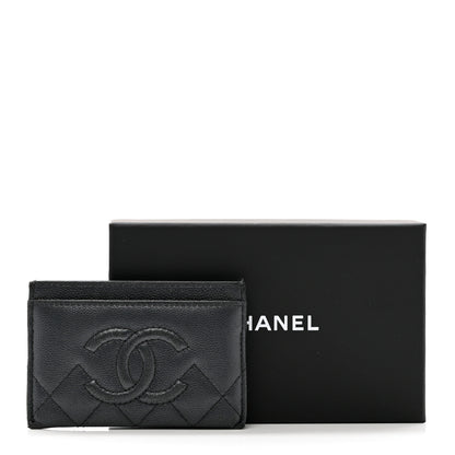 Chanel Metallic Caviar Quilted Maxi CC Card Holder Black 14 of 14