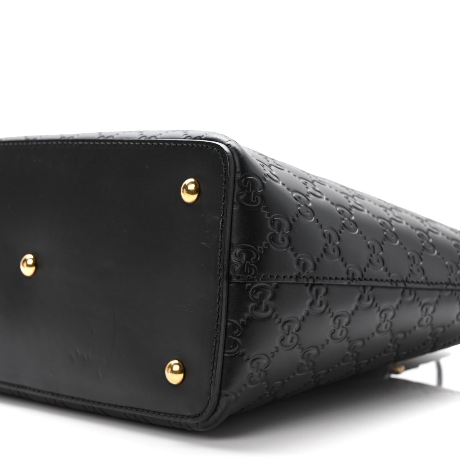 Gucci Guccissima Linea A Foldover Tote Black 9 of 9