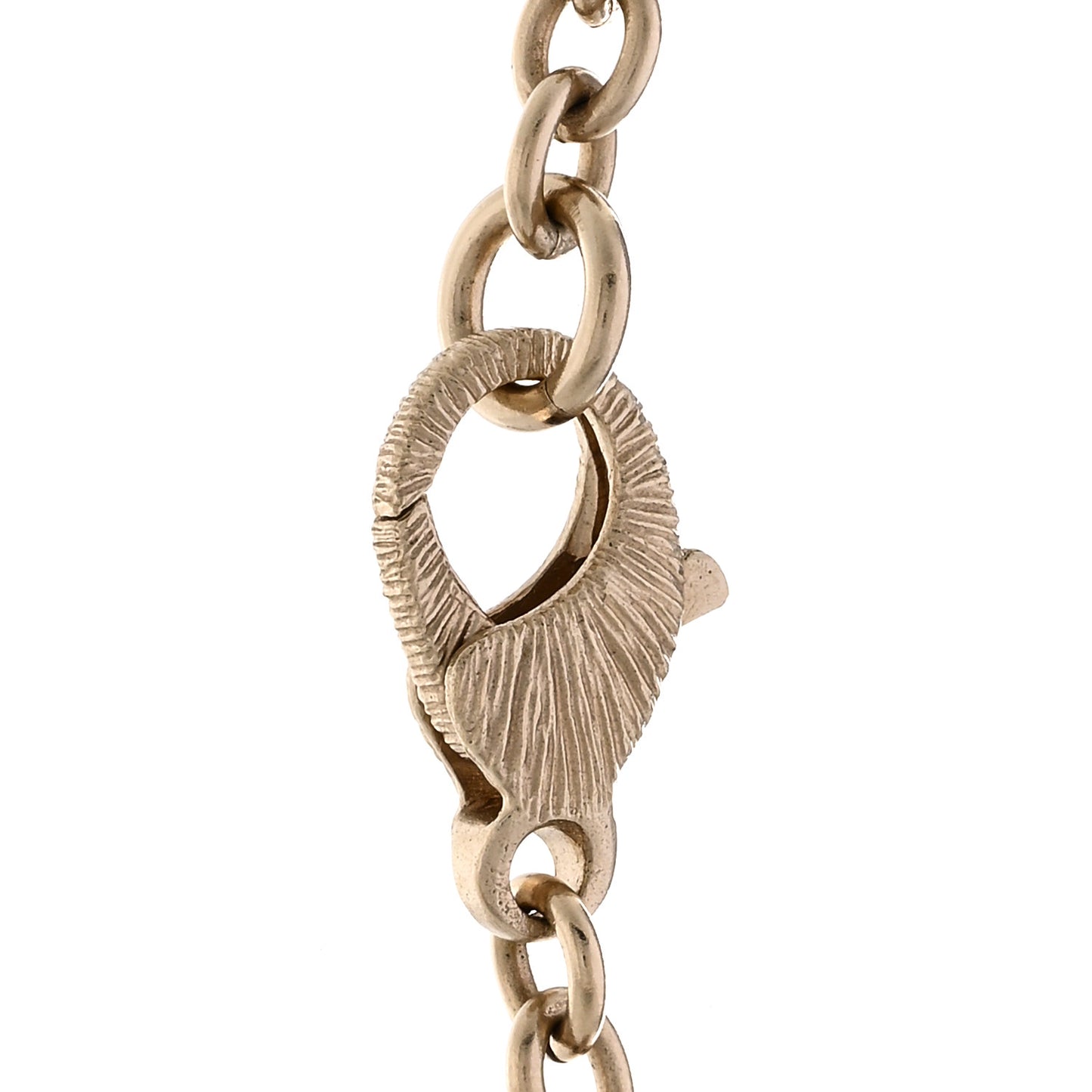 Crystal Glass CC Necklace Light Gold