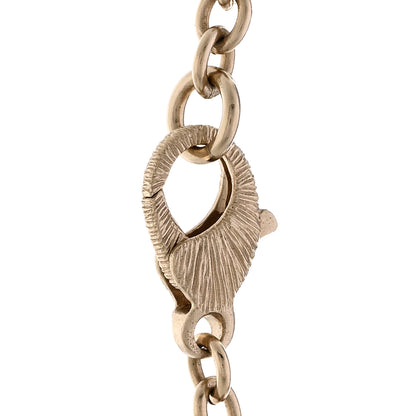 Chanel Crystal Glass CC Necklace Light Gold 6 of 7